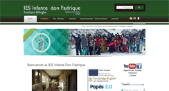 Desktop Screenshot of iesinfantedonfadrique.com
