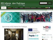 Tablet Screenshot of iesinfantedonfadrique.com